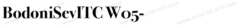 BodoniSevITC W05字体转换